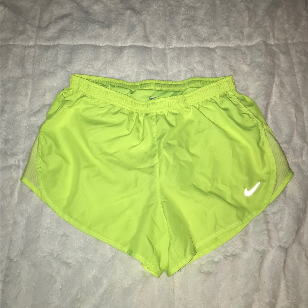 Neon Yellow Nike Running Shorts